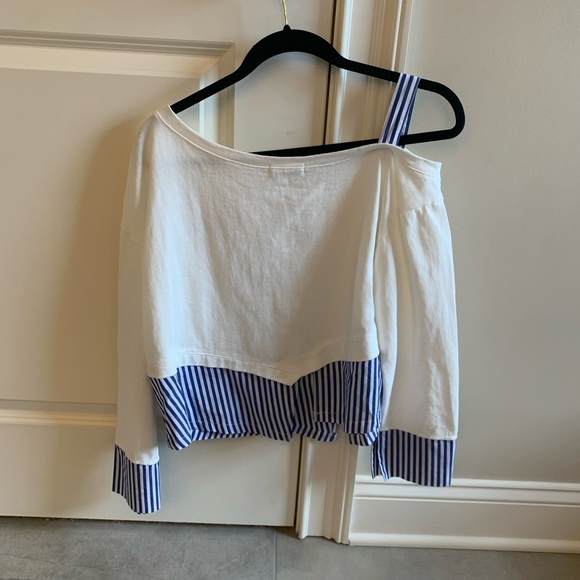 Miss Vivi Korean asymmetrical dress shirt- size S - Picture 2 of 6